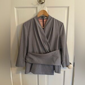 Elegant Gray Women's Blazer